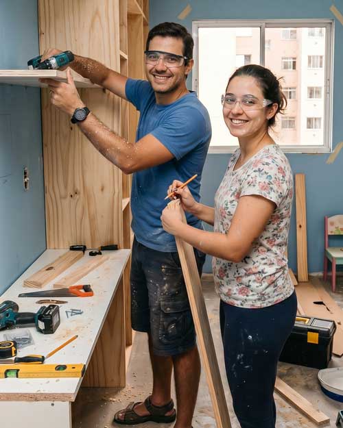 Ambiente residencial reformado com produtos Incomaf